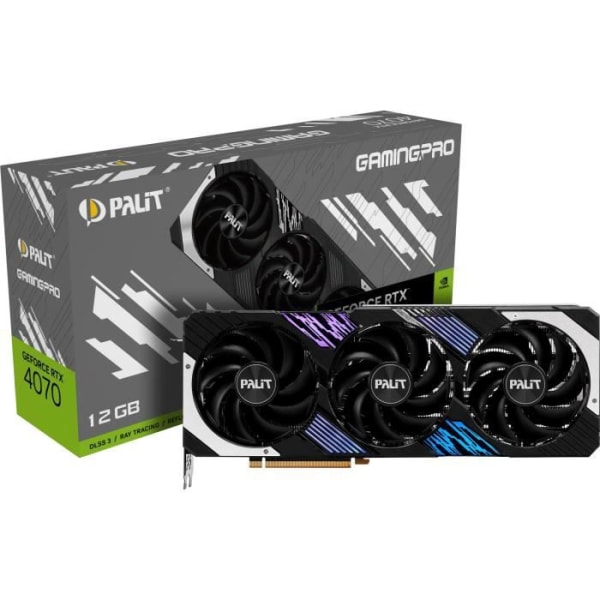 Palit - Nvidia - Grafikkort - GeForce RTX 4070 GamingPro - 12 GB