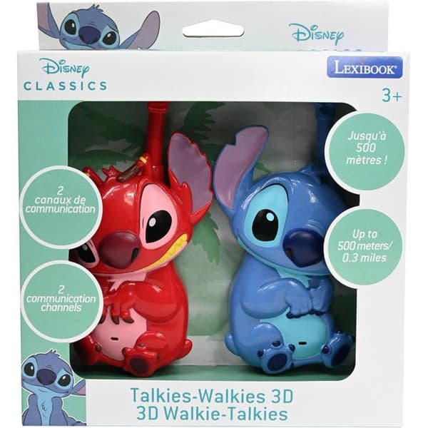 Walkie-talkies - LEXIBOOK - Stitch 3D - 500m räckvidd - 2 kanaler - 3D-design
