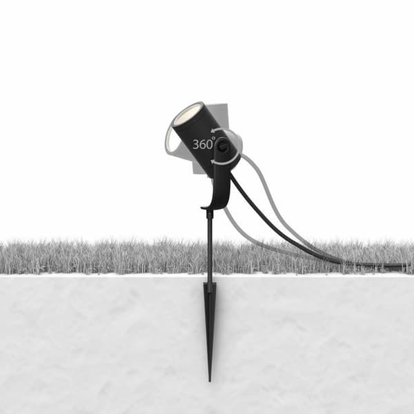PHILIPS Kit med 3 HW&CA Lily 8W anslutna fläckar - Antracit
