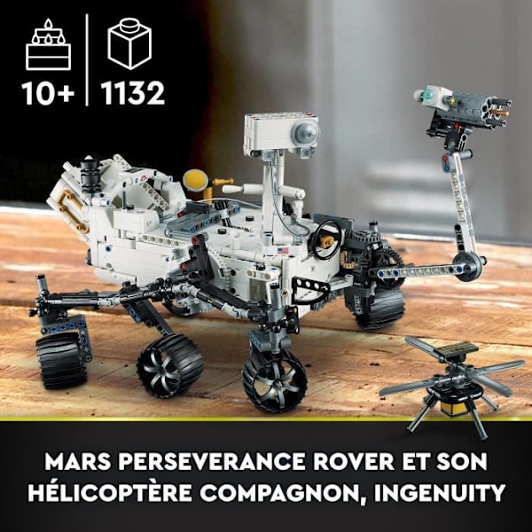 Lego Technic 42158 NASA Mars Rover Perseverance, Discovery Toy of Space, With AR App