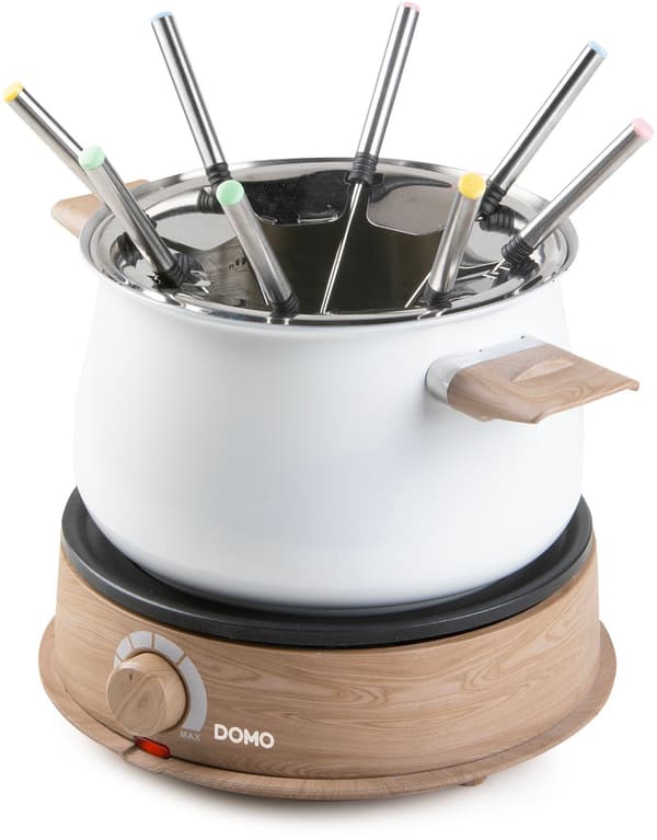 Fondue-set - DOMO - DO736F - 1500 W - 2 L - 8 personer - Vit/Trä