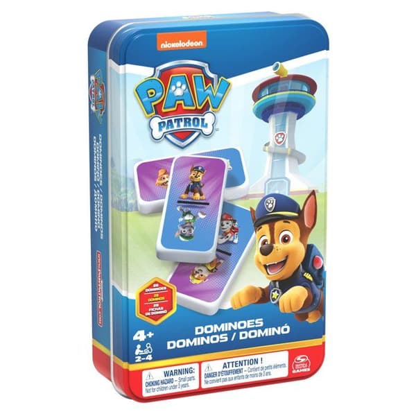 SPIN MASTER METALL LÅDA DOMINOES Paw Patrol