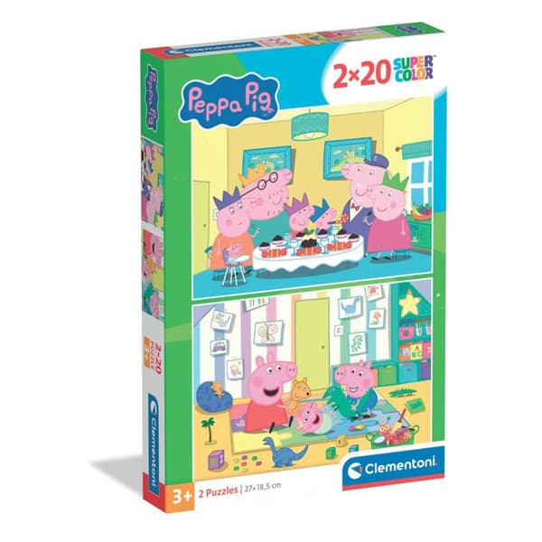 CLEMENTONI - 2x20 bitar - Peppa Pig