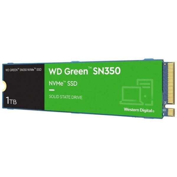 WESTERN DIGITAL - Grön SN350 - Intern Solid State Drive - 1 TB - M.2 - WDS100T3G0C