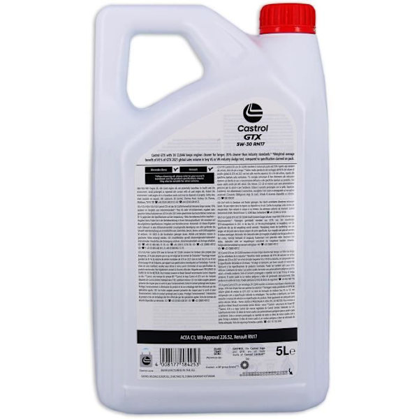 Motorolja - CASTROL - GTX 5W-30 RN17 - 5L