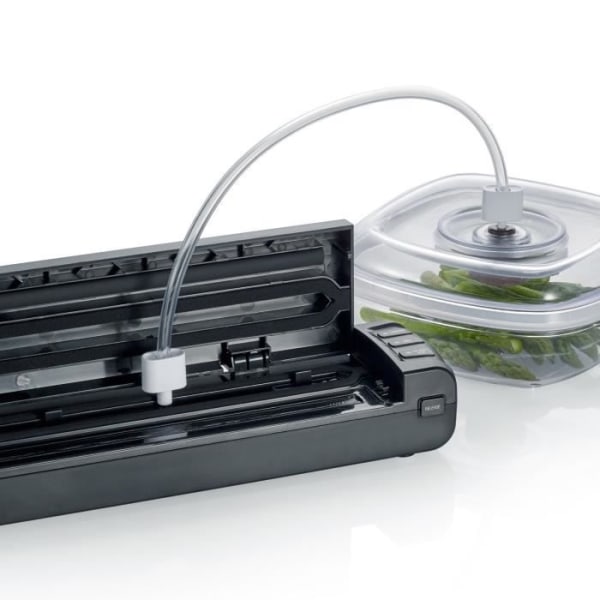 SEVERIN FS3601 Kompakt läskpåse - Automatisk dammsugning och tätning - Håller maten färsk 8 gånger längre / svart