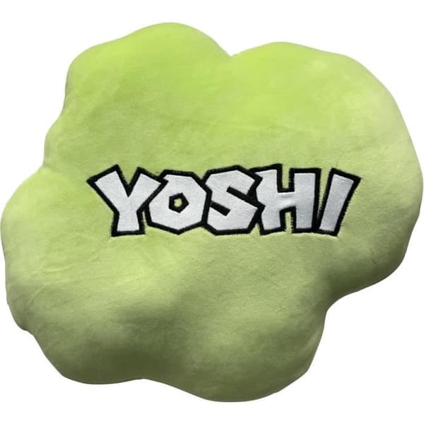 3D-kudde - MARIO BROS - Yoshi-ansikte - Mikrofiber - 40 cm
