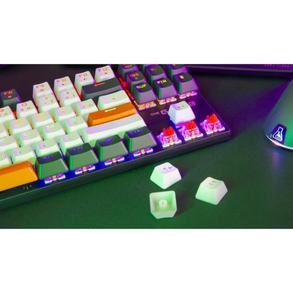 Speltangentbord - THE G-LAB - KEYZ-MERCURY-C/FR - Mekaniskt - TKL - 3 färger Vit+Svart+OrangeFR