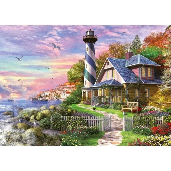 EDUCA Puzzle 1000 Lighthouse A Rock Bay