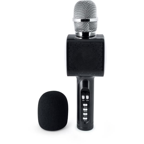 BIGBEN Party - Allt-i-ett Bluetooth-mikrofon - Ljud och ljuseffekter - Svart
