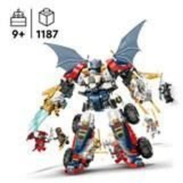 LEGO NINJAGO 71834 Zanes Ultra Combo Robot - 4-i-1 byggset för åldrar 9