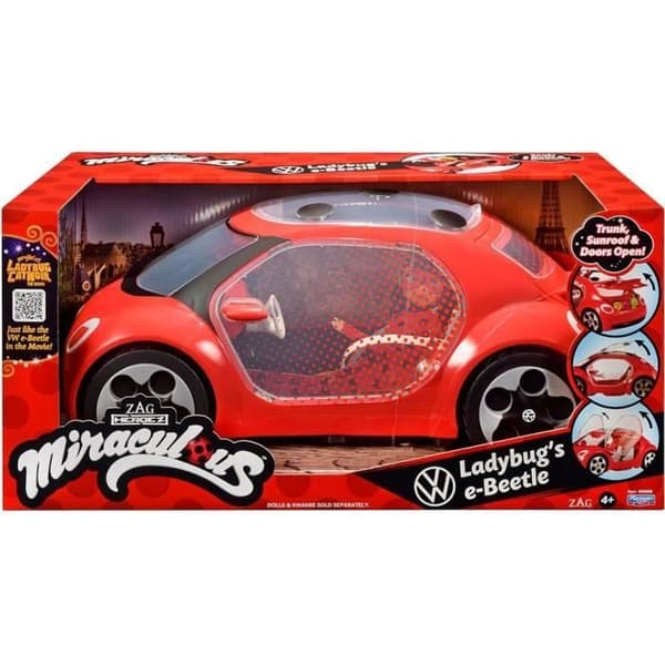 Miraculous Ladybug Car - Ladybugs Volkswagen e-Beetle - Bandai