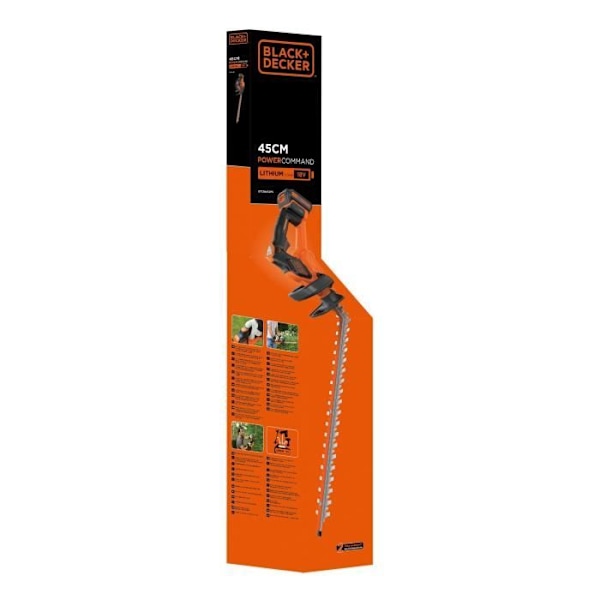BLACK & DECKER Trådlös häcktrimmer GTC18452PC 18 V