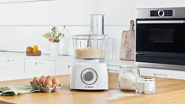 Bosch MultiTalent3 MCM3100W matberedare 800 W, 2,3 L, 2 hastigheter + puls, vit/grå Vit/grå Kompakt