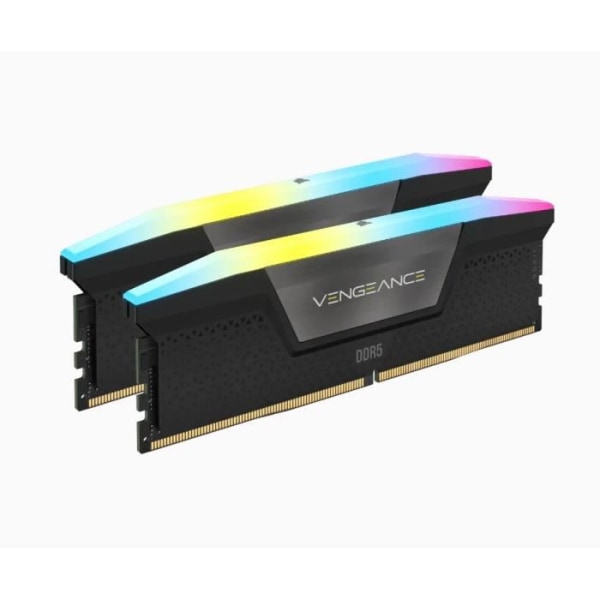 RAM -minne - Corsair - Revenge RGB DDR5 - 32GB 2x16GB DIMM - 5600 MHz - 1.25V - Svart (CMH32GX5M2B5600C40K)