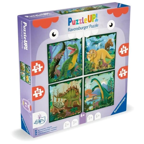 Barnpussel, Puzzle UP!, Dinosaurier, från 4 år, 12004003, Ravensburger