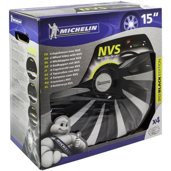 MICHELIN Hjulskydd 15 NVS 3D by 4 i svart låda