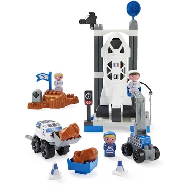 Space Base - tegelkonstruktion - 18 månader - Abrick Multifärg