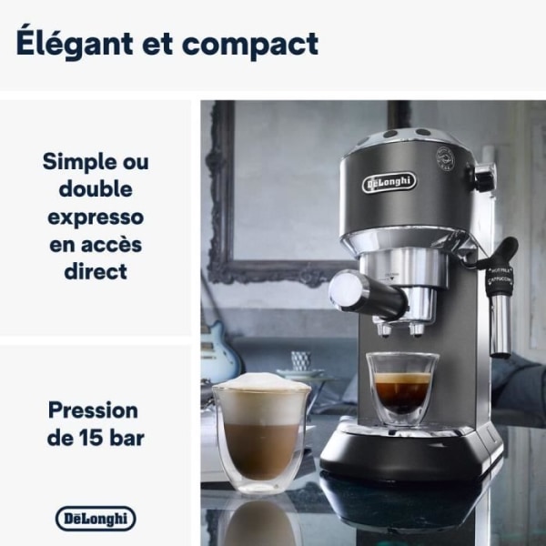 DELONGHI EC 685.BK Classic Dedica Style Espressomaskin - Svart