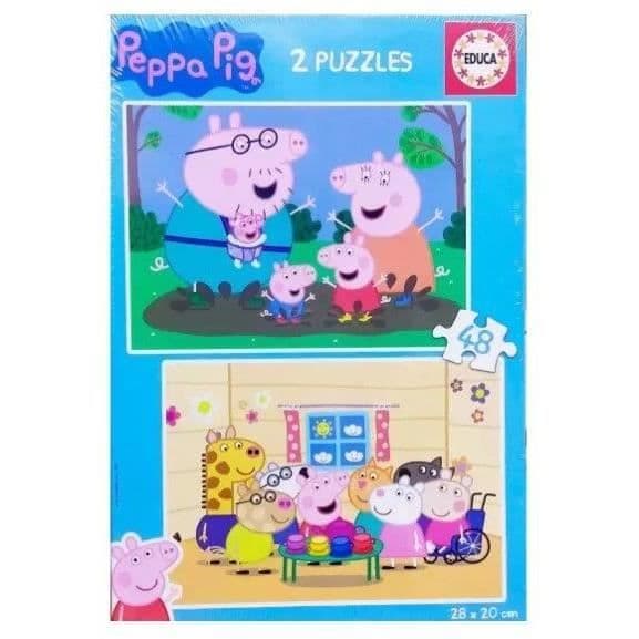 Pussel - EDUCA - Peppa Pig - 2 x 48 bitar