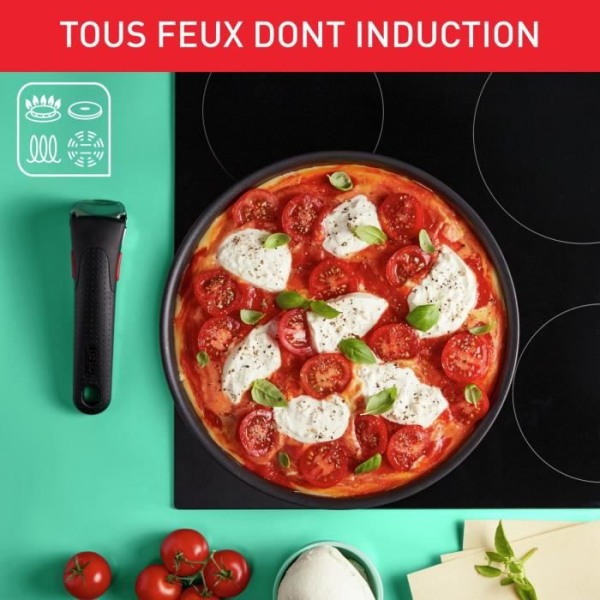 Tefal Ingenio Kitchen Battery 15 st, induktion, icke -stick, hälsosam matlagning, tillverkad i Frankrike, daglig kock L7629902