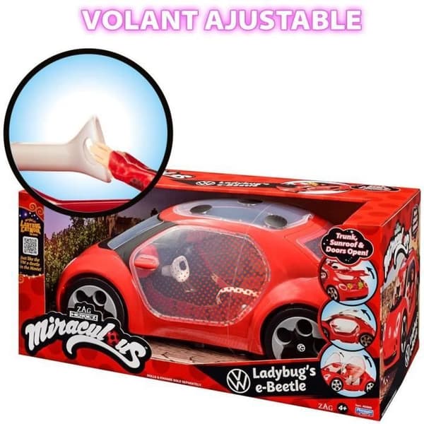 Miraculous Ladybug Car - Ladybugs Volkswagen e-Beetle - Bandai