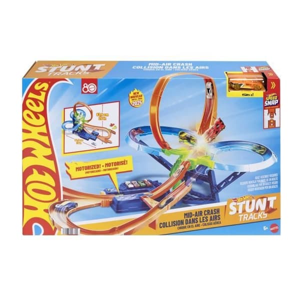 Hot Wheels - Multi Crash Track - Motoriserad Booster Set och Bil - Hot Wheels - JFD12