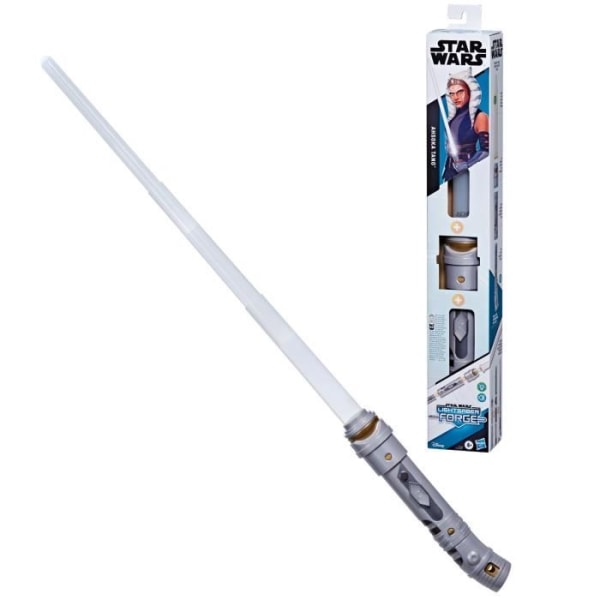 Star Wars Lightsaber Forge Ahsoka Tano, anpassningsbar vit elektronisk ljussabel, Star Wars leksaker för barn