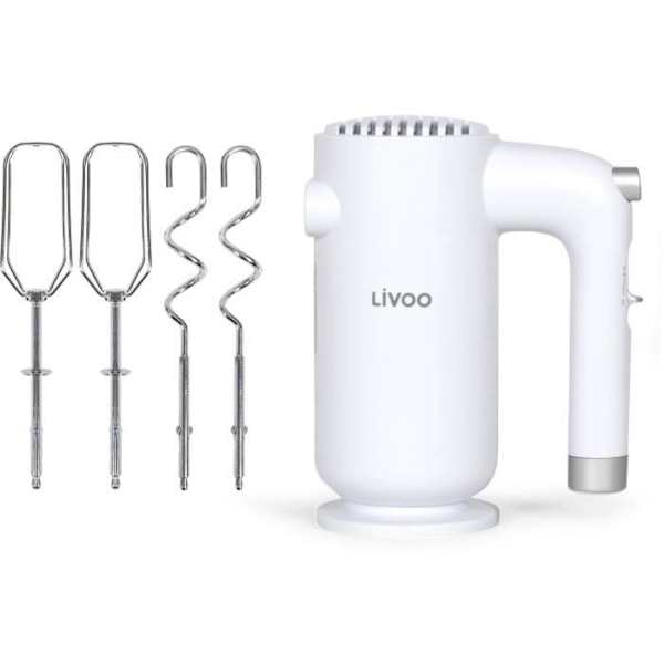 Elblandare - LIVOO - 250 W - 5 hastigheter och turbofunktion - Vit