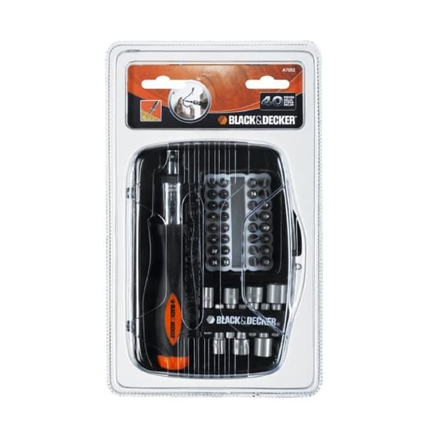 BLACK & DECKER Skruvmejsel med 40 tillbehör