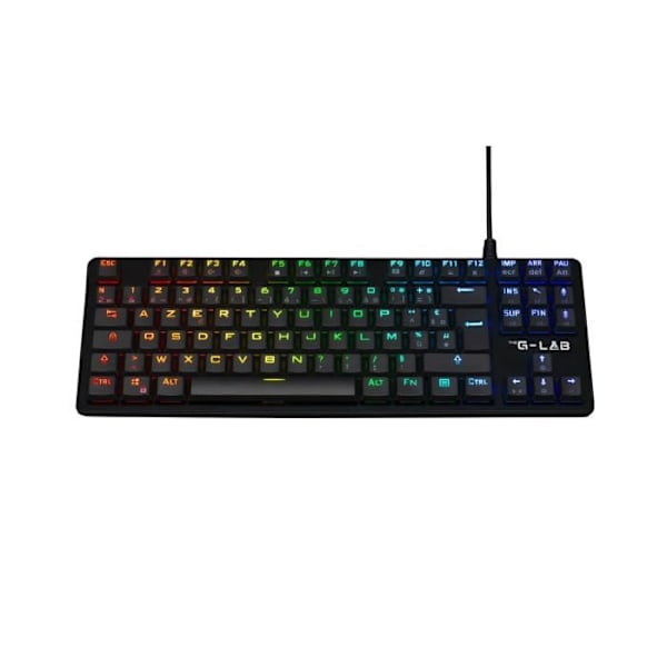 Speltangentbord - The G-Lab - KEYZ PLATI. TKL - TKL Format - Mekanisk (röd switch) - Låg profil - RGB - Svart