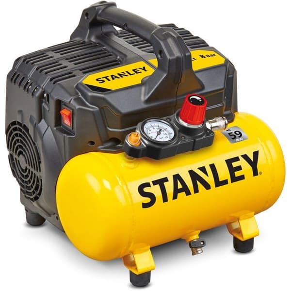 Kompressor - Horisontell - Stanley - Tyst - 6 L - 1 HK - Tyst