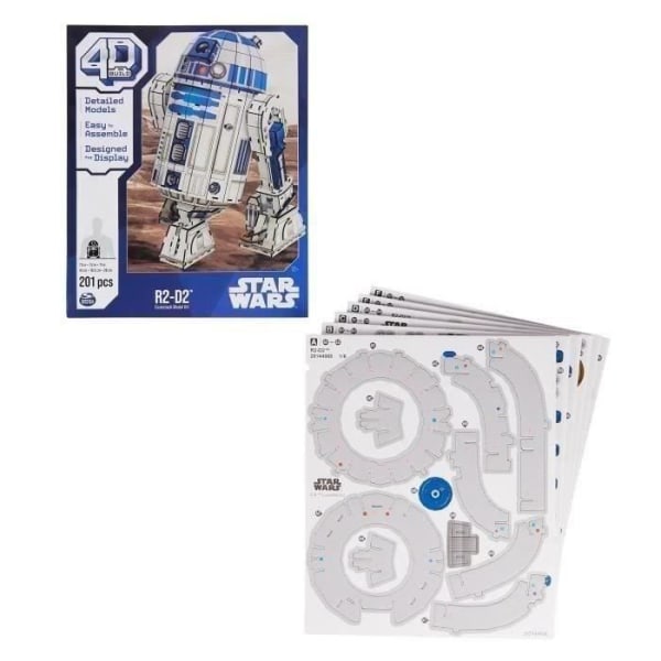 Star Wars - R2-D2 Star Wars - 4D-modell att bygga - 28 cm