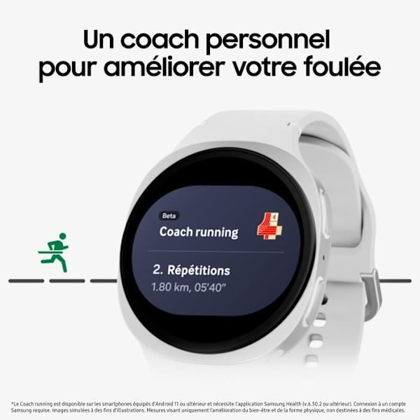 Samsung Galaxy Watch8 40mm grafitfärgad Bluetooth smartklocka