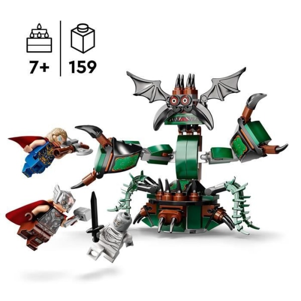 LEGO Marvel 76207 Attack on New Asgard, med Avengers Thor och Hammer minifigurer, för barn från 7 år och uppåt