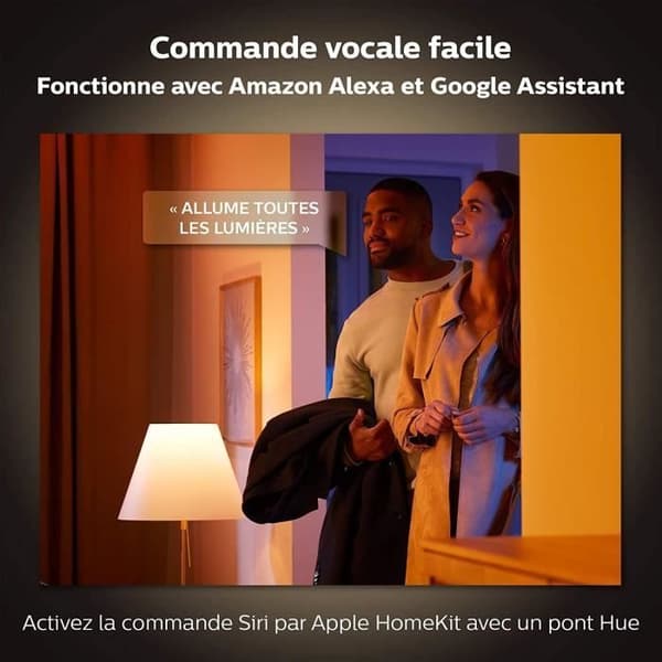 Philips Hue White & Color Ambiance, Bloom Lamp, 4: e generationen - White, Bluetooth, arbetar med Alexa, Google, HomeKit