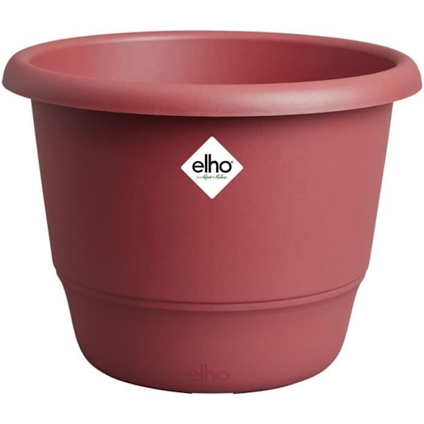 Blomkruka - ELHO - Amiga Rund 25 - Röd - L 25 x B 24,5 x H 18 cm - Utomhus - 100% återvunnet