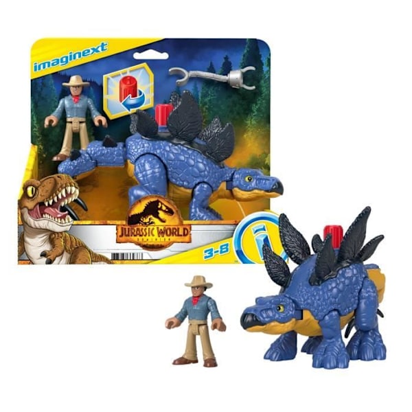 Imaginext-Jurassic World-Stegosaurus och Dr Grant GVV64