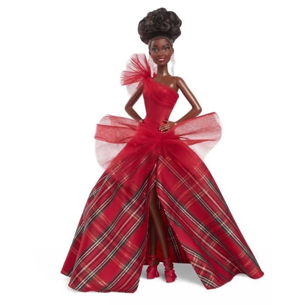 BARBIE Brun god juldocka HRM62