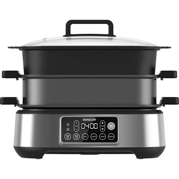 Slow cooker och multifunktionsgrill - SENCOR - SPR 6300BK - 6 L - Svart