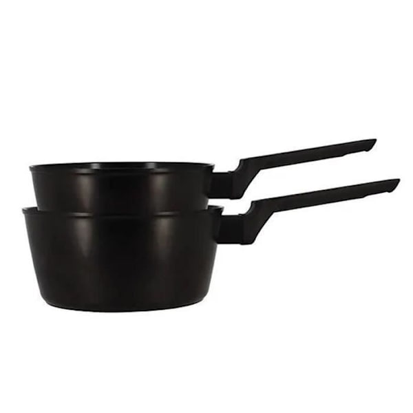 Set med 2 kastruller - MENASTYL - 6020298 - Aluminium - 18 och 20 cm - Alla spishällar inklusive induktion