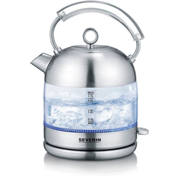 Retro glaskedel - SEVERIN - WK3459 - 1,7 L - 2400 W - Hurtig opvarmning - Rustfrit stål