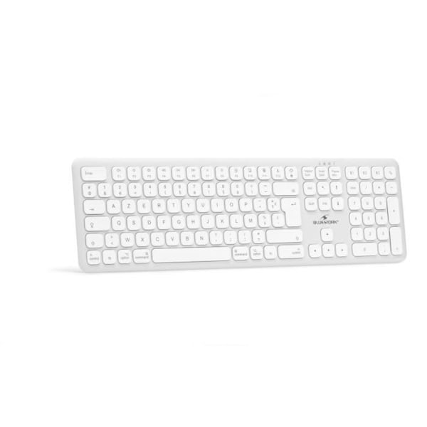 Bluetooth trådlöst tangentbord - BLUESTORK - MAC - Full storlek - Mac kompatibel - Vit