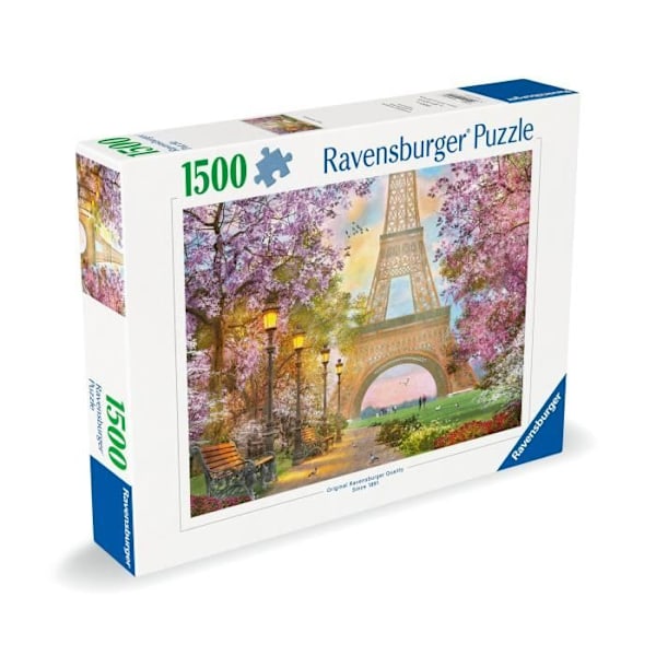 1500 bitars pussel Love in Paris, Vuxna & barn 14 år, Högkvalitativt pussel 80x60cm, 12000694, Ravensburger