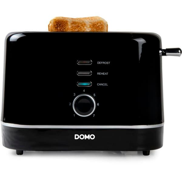 Elektrisk brödrost - DOMO - DO963T - 800 W - 2 springor - Svart