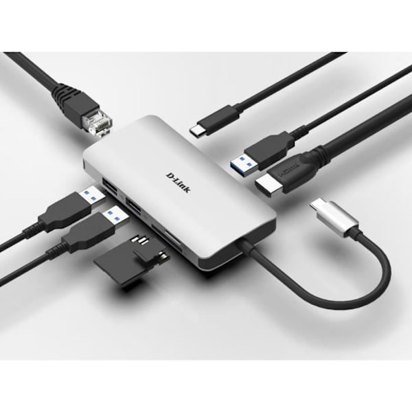 Dockningsstation - D-LINK - DUB-M810 - USB-C / Thunderbolt 3 - HDMI - 1GbE