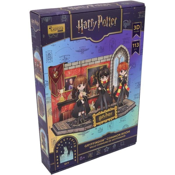3D-pussel - Gryffindors allrum - EXPLORA - 540315 - Harry Potter-licens - 127 bitar - Från 8 år