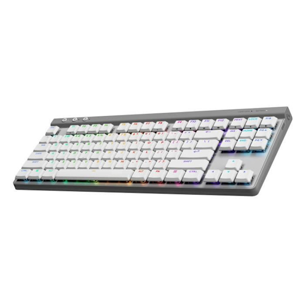 Logitech G515 LIGHTSPEED trådlöst tangentbord utan numerisk knappsats (brun strömbrytare) - Vit