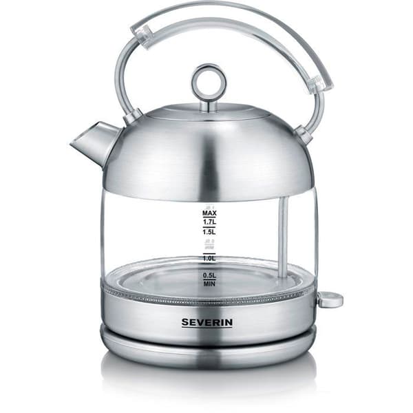 Retro glaskedel - SEVERIN - WK3459 - 1,7 L - 2400 W - Hurtig opvarmning - Rustfrit stål