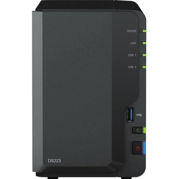 Synology DS223 lagringsserver - 2 vikar - 2 GB DDR4